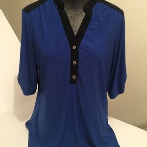 PERSEPTION CONCEPT Royal Blue & Black Gold Buttons